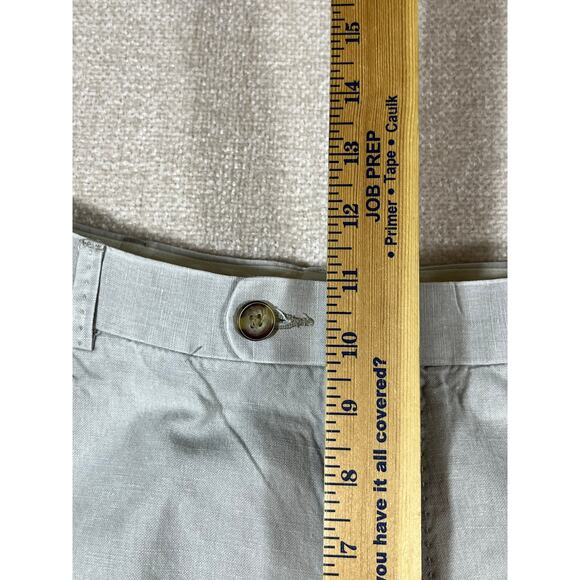 Peter Millar Men 32 x 29 Gray Flat Front Linen Blend Pants Golf Casual Trousers - Picture 5 of 7